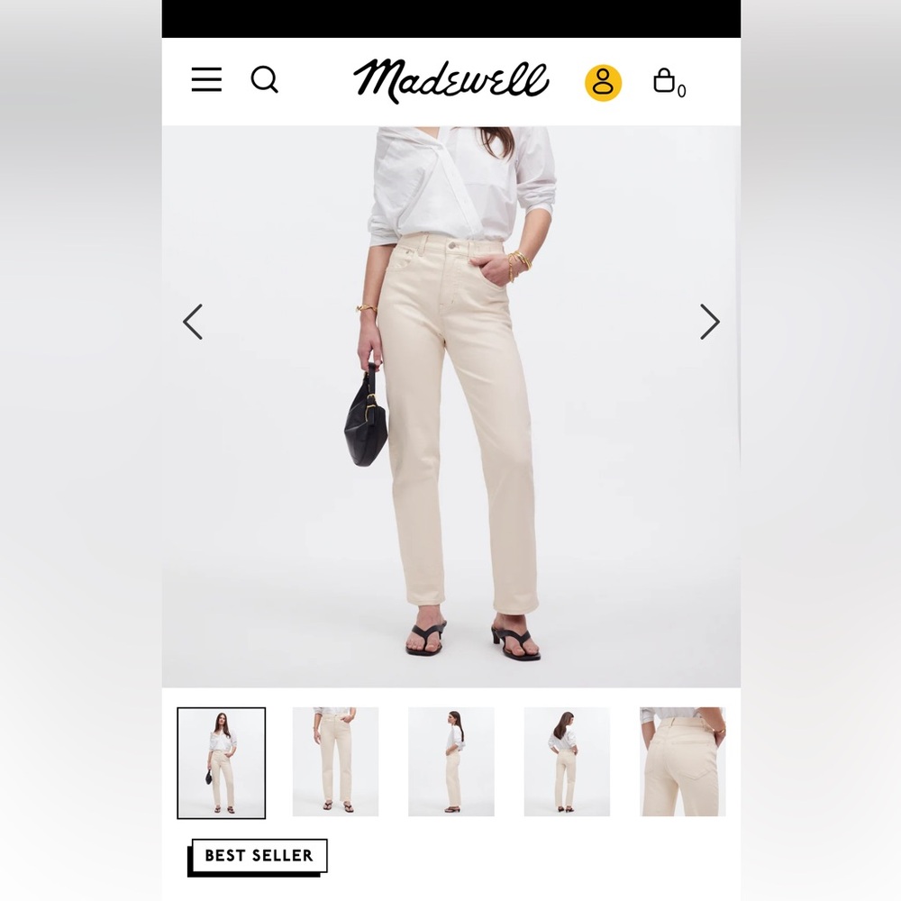 MADEWELL Jeans, NWT - the '90s straight jean in vintage canvas wash